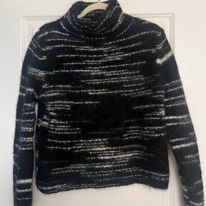 Banana Republic Black Wool Mock Turtleneck Sweater Size Small